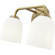 Norah 2 Light 15 inch Vintage Brass Vanity Light Wall Light